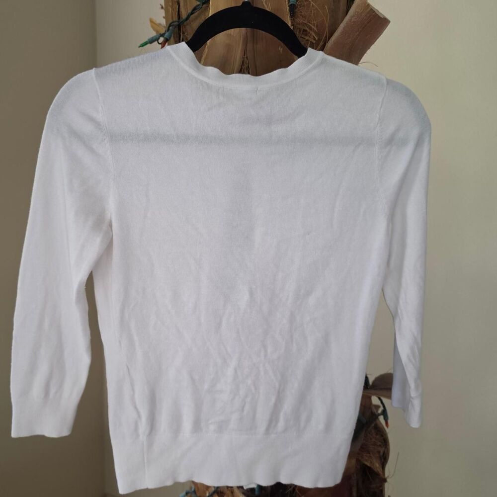 Halogen White 3/4 Sleeve Cardigan - Picture 2 of 5